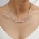 White Cubic Zirconia Platinum Over Sterling Silver Tennis Necklace 14.50ctw