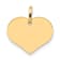 14k Yellow Gold Polished Heart Shaped Disc Pendant