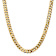 14k Yellow Gold 9.5mm Solid Flat Beveled Curb 22 Inch Chain