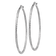 Rhodium Over 14k White Gold Satin and Diamond-Cut 2 3/16" Round
Hoop Earrings