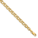 14k Yellow Gold 4.5mm Diamond-Cut Double Link Charm Bracelet