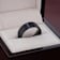 SAN BERNARDINO Brushed Finish Flat Black Titanium Men’s Wedding Band 8mm
