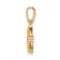 14K Two-tone Cubic Zirconia Moon with Heart Pendant