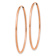 14k Rose Gold 1 1/2" Polished Endless Tube Hoop Earrings