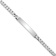 Rhodium Over 14k White Gold Flat Curb Link ID Bracelet