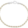 Two-Tone Diamond Cut Rope Bracelet In 18K Gold Over Sterling Silver