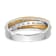 14K Yellow and White Gold Lab Grown Diamond SI1/SI2, G H I, Men's Band