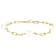 Cultured Freshwater Pearl Station Paperclip Chain Bracelet In 14K Gold
Over Sterling Silver 8mm