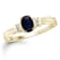 Black Sapphire 14K Gold Over Sterling Silver Ring 0.56ctw