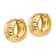 14k Yellow Gold 5/8" Textured and Polished Hinged Hoop Earrings
