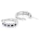 Lab-Created Sapphire And Lab-Grown Diamond Hoop Earrings In Sterling
Silver 1.05ctw