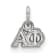 Rhodium Over Sterling Silver LogoArt Alpha Phi Extra Small Pendant
