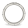 White Cubic Zirconia Titanium 4mm Men's Grooved Band Ring