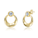 CZ Eternity Circle Hoop Earrings In 14K Gold Over Brass