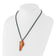 Iridescent Copper Fern Leaf and 24k Yellow Gold Dipped Pine Cone 20 Inch Necklace
