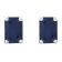 6x4mm Emerald Cut Sapphire 14k White Gold Stud Earrings