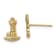 14K Yellow Gold Textured Lighthouse Stud Earrings