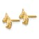 14K Yellow Gold Unicorn Post Earrings