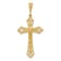 14k Yellow Gold Satin and Diamond-Cut Crucifix Pendant