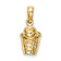 14k Yellow Gold Textured Basketball with Net Charm
