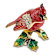 CARMINE Cardinal on Holly Branch Trinket Box