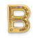 14K Yellow Gold Diamond Letter B Initial Charm