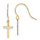14k Yellow Gold Cross Dangle Earrings