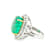 14.80 Ctw Emerald and 0.71 Ctw White Diamond Ring in 18K 2-Tone