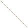 14K Two-tone Polished Fancy Link Anklet