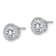 Rhodium Over 14K White Gold Round Beaded Bezel G H I True Light
Moissanite Earrings