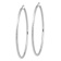 Rhodium Over 14k White Gold 3 1/4" Diamond-Cut Hoop Earrings