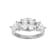 White Cubic Zirconia Platinum Over Sterling Silver April Birthstone Ring 5.32ctw