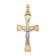 14k Yellow Gold and 14k White Gold Polished INRI Crucifix Cross Pendant