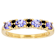 Tanzanite And Black Spinel Ring In 18K Gold Over Sterling Silver 0.71ctw