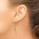 14k Yellow Gold Chain with Puffed Moon and Stars Dangle Earrings