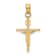 14k Two-tone Gold INRI Crucifix Pendant