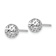 Rhodium Over 14k White Gold 6.5mm Fancy Ball Stud Earrings