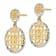 14K Yellow Gold and Rhodium Over 14K Yellow Gold Diamond-Cut Circles
Dangle Earrings