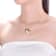 Two-Tone CZ Heart Pendant Necklace In Sterling Silver And 14K Gold Over
Sterling Silver