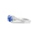 14K White Gold Oval Tanzanite and Diamond Ring, 0.85ctw