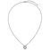 Rhodium Over Sterling Silver Fancy Oval Cubic Zirconia Halo With 2 Inch
Extension Necklace