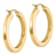 14k Yellow Gold 1 3/16 inch Polished Square Hoop Earrings
