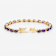 Purple Amethyst 14K Yellow Gold Over Sterling Silver Oval Tennis
Bracelet 7.98ctw