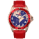 Seapro Men's Voyager Blue Dial, Red Dial, Red Leather Strap Watch
