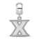 Sterling Silver Rhodium-plated LogoArt Xavier University Small Dangle Bead