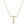 10K Yellow Gold Block Yellow Diamond Initial Letter T Pendant with
Yellow Gold Chain, 0.04ctw