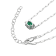 Green Cubic Zirconia Rhodium Over Sterling Silver Paperclip Necklace 3.67ctw