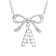 Initial A Bow CZ Necklace In 14K Gold Over Sterling Silver 0.23ctw
