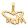 14k Yellow Gold Mom Heart Pendant