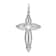 Rhodium Over 14K White Gold 1/3ct. Diamond Fancy Cross Pendant